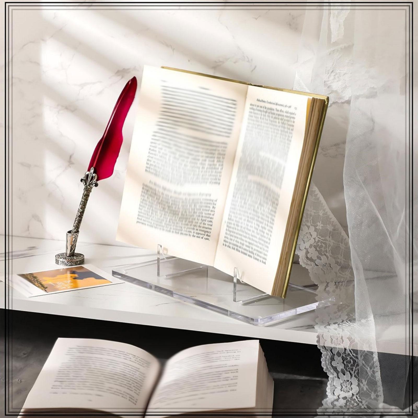 Clear Acrylic Book Stand Holder - ディスプレイスタンド アクリル透明プレートホルダー ブックフレーム シェルフスタンド クラフトショー ギャラリーまたはオフィス用