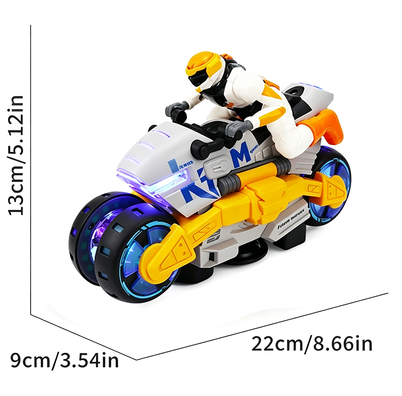 電動スタント変形バイク子供用おもちゃ 360度回転ライトミュ - Music のレビューと価格