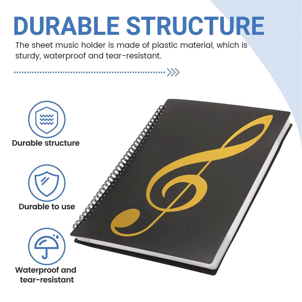 柔軟な 40 ページピアノ楽譜フォルダー A4 音楽ブックク - Blank Sheet Music Notebook のレビューと価格