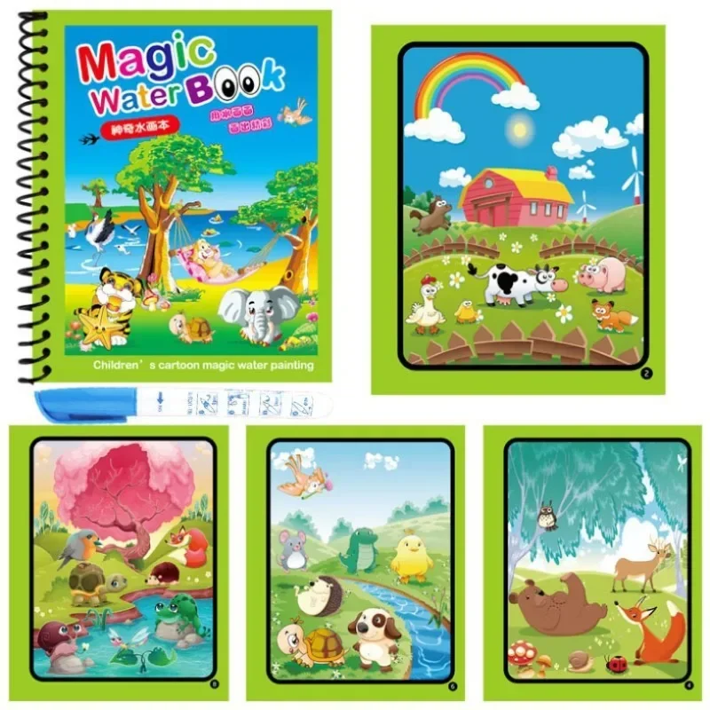1pc マジック水ぬりえモンテッソーリ再利用可能な漫画宇宙旅 - Reusable Water Magic Coloring Book のレビューと価格