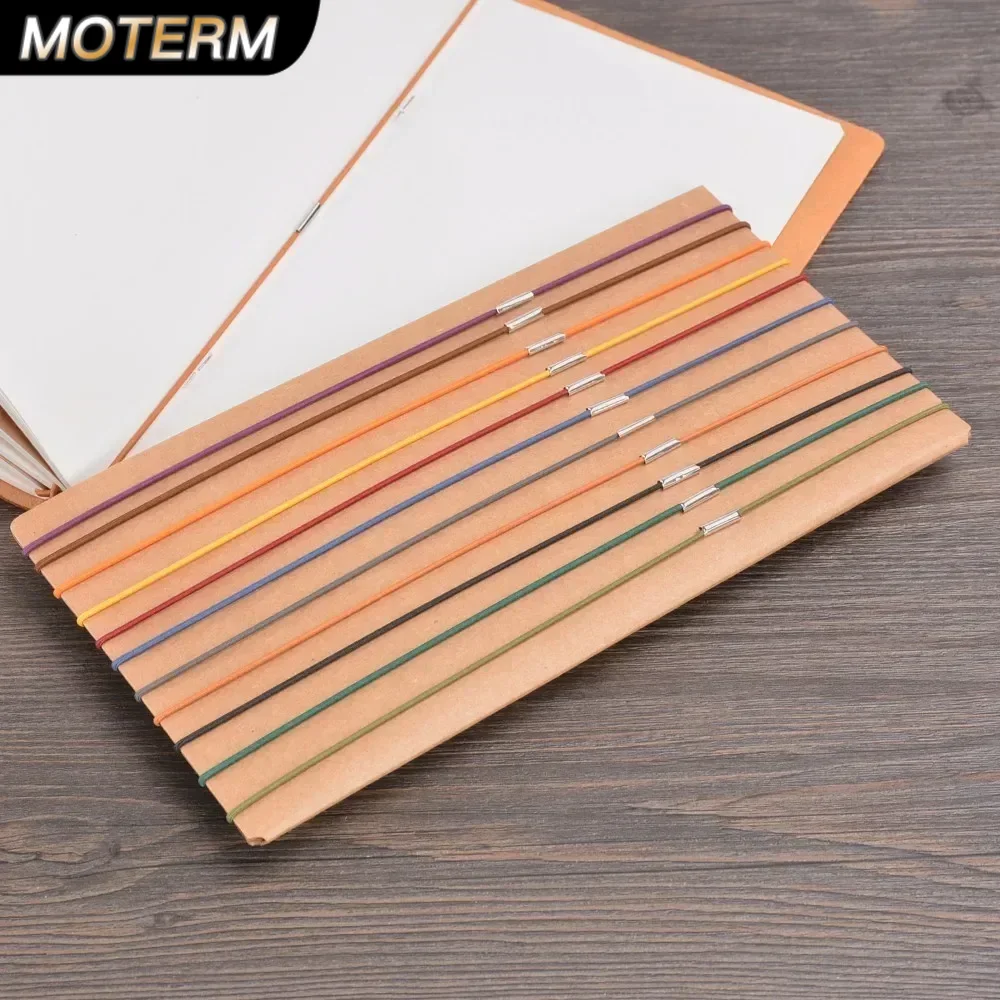 旅行者向けの10個のスペアラバーバンドレザーノートアクセサリ - Vintage Leather Journal Notebook のレビューと価格