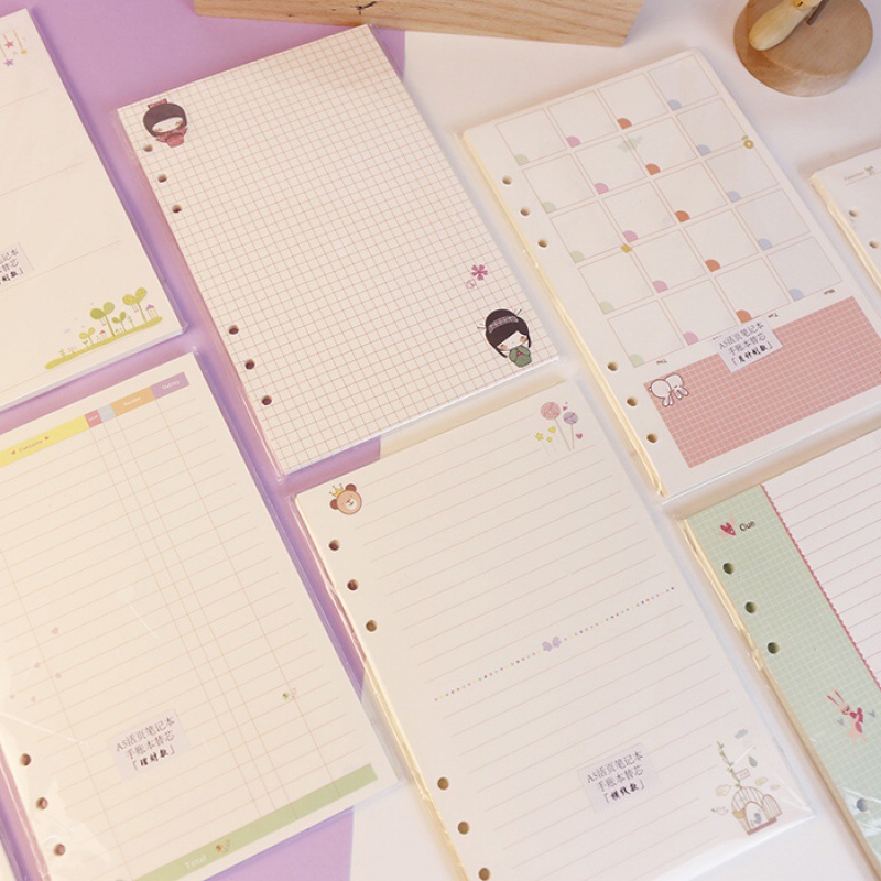 詰め替えスパイラルバインダーナーページ、a5、a6、ルーズリ - A5 Spiral Dotted Grid Notebook のレビューと価格