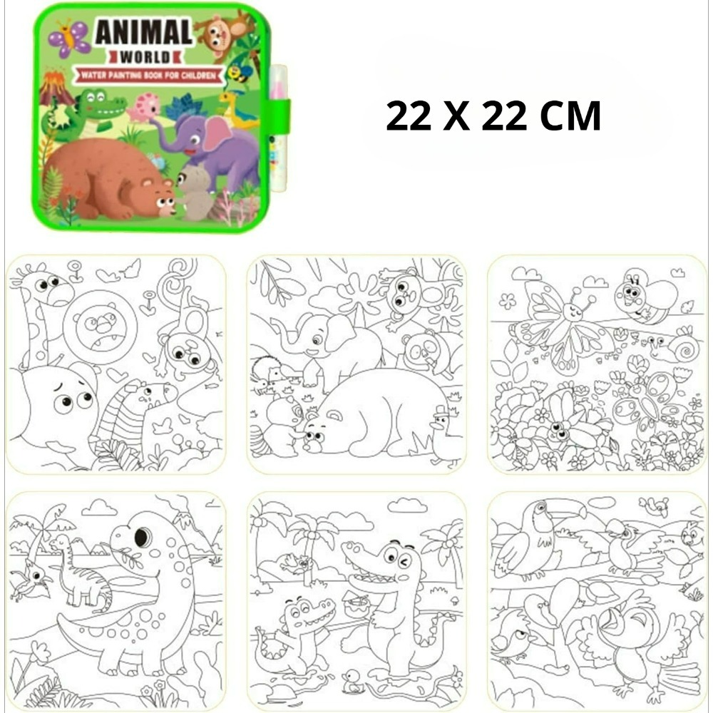 魔法の水塗り絵セット、ペン付き、DIY落書き水塗り絵ブック、 - Reusable Water Magic Coloring Book のレビューと価格