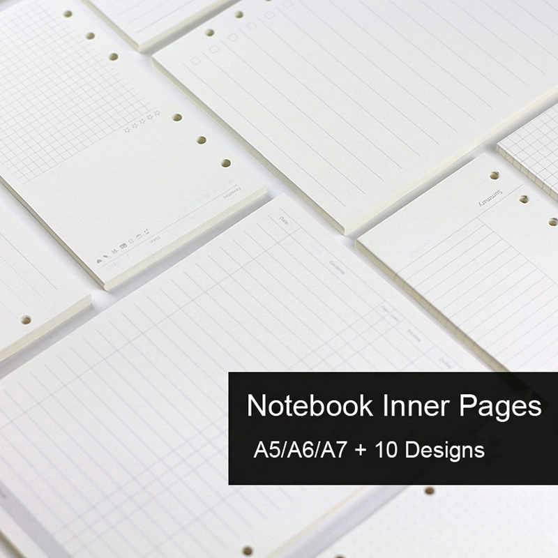45 枚 A5 A6A7 ルーズリーフノートブックリフィルス - A5 Spiral Dotted Grid Notebook のレビューと価格