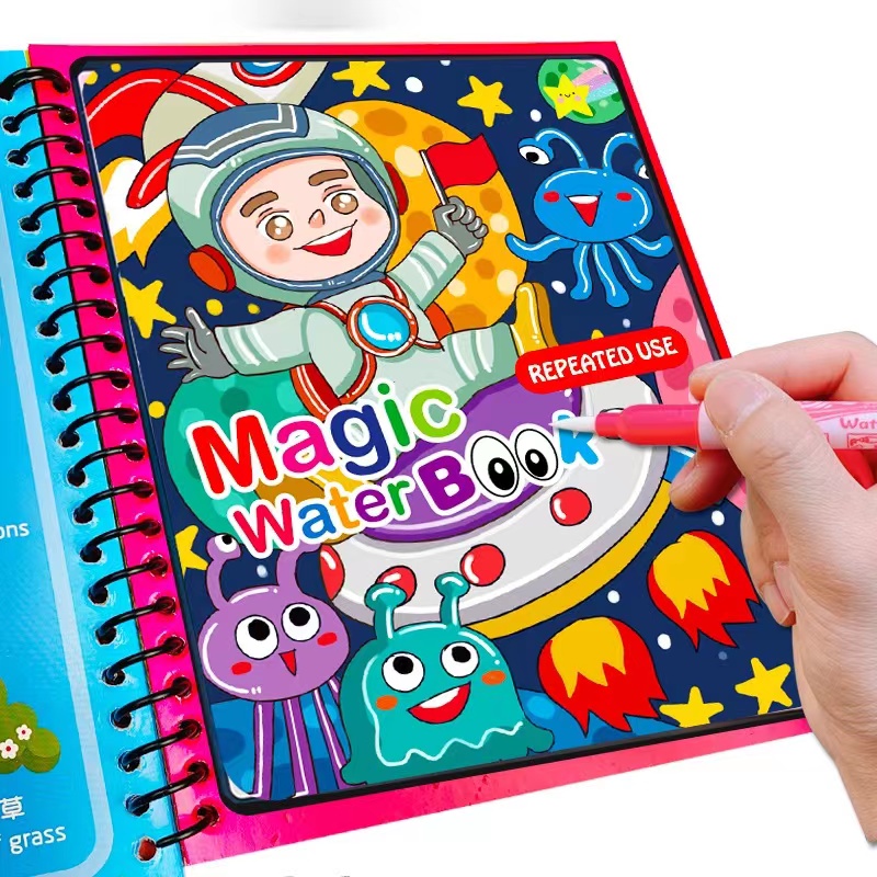 1 個魔法の本水描画モンテッソーリおもちゃ再利用可能なぬり絵 - Reusable Water Magic Coloring Book のレビューと価格
