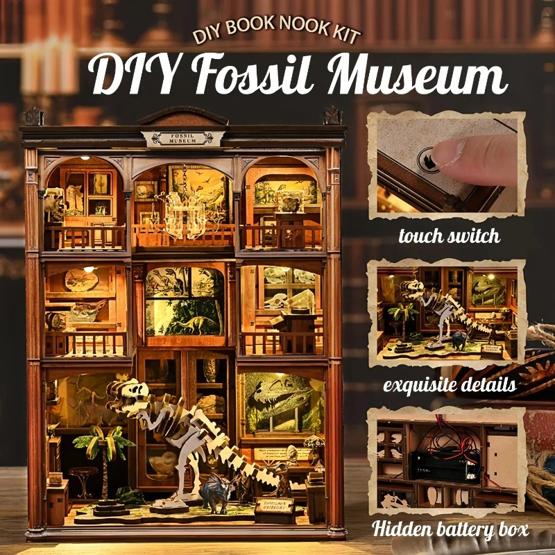 DIYブックヌックシェルフインサートキット 恐古博物館ブック - Diy Wooden Book Nook Kit Shelf Insert のレビューと価格