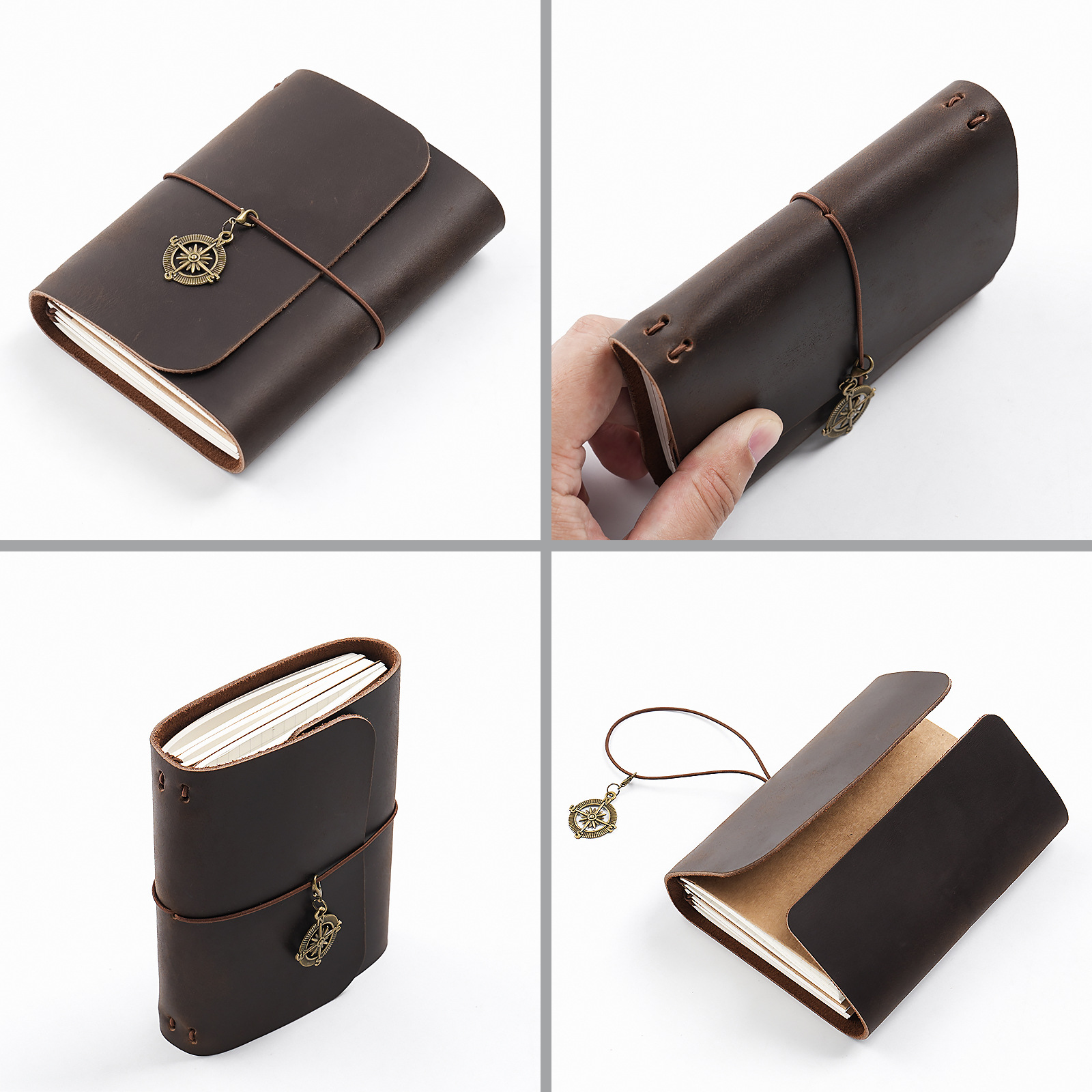 新着トリプルフォールド TN トラベラーズノート本牛革ヴィン - Vintage Leather Journal Notebook のレビューと価格