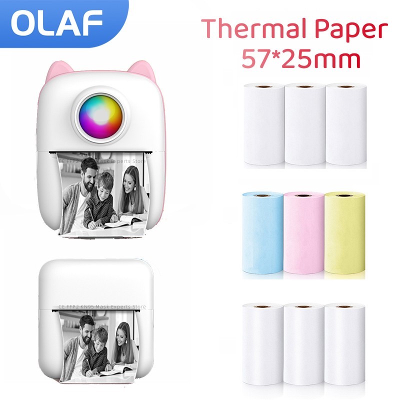 子供用の粘着性サーマルペーパーロール,印刷ラベル,ポケットサ - Mini Pocket Thermal Printer Paper Roll のレビューと価格