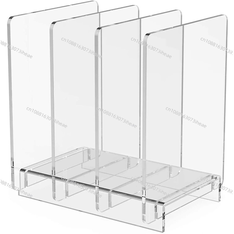 透明アクリル製マガジンホルダーとファイルオーガナイザー、卓上 - Clear Acrylic Book Stand Holder のレビューと価格
