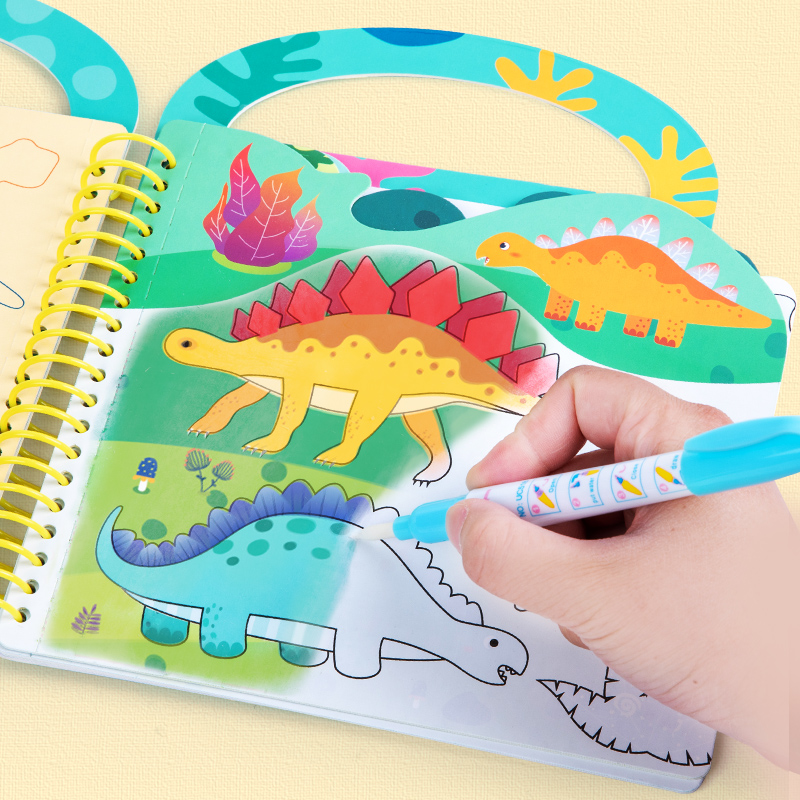魔法の水描画ブック 子供用 再利用可能な DIY 塗り絵 幼 - Reusable Water Magic Coloring Book のレビューと価格