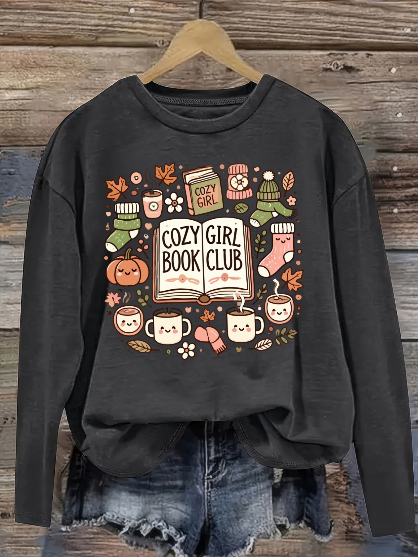 レディースカジュアル長袖クルーネックTシャツ、コージーガール - Books のレビューと価格